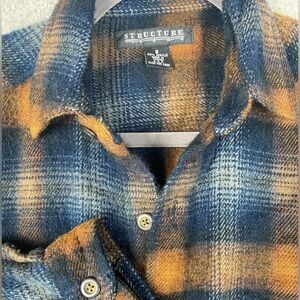 Structure flannel button down S thick soft woodsman vintage gorpcore